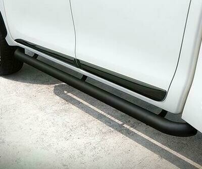 Max Rock Rails / Side Bars in Black - Toyota Hilux Double Cab