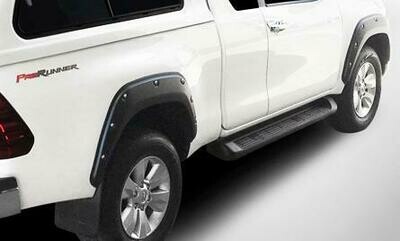 Max Wheel Arch Extensions with Bolts - Toyota Hilux 2016+: Black textured finish