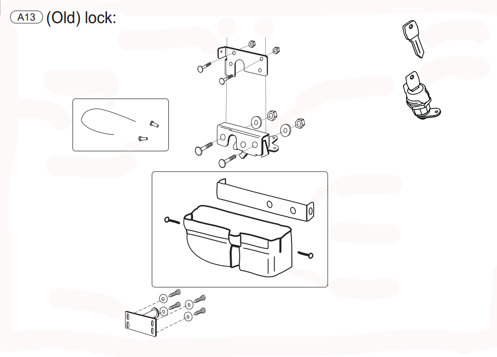 Mountain Top Spare Part: Lock set (old type) A13