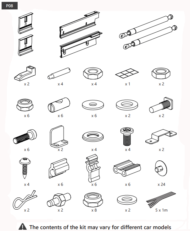 Mountain Top Style Spare Part: Fitting Kit P08