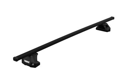 Thule SquareBar Evo Black Roof Bars - Fiat Fullback 4-dr Double Cab with Fixed Points