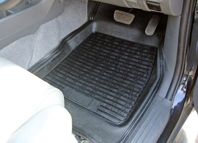 Deep Rubber Floor Mats - 4pc Set