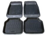 Deep Rubber Floor Mats - 4pc Set