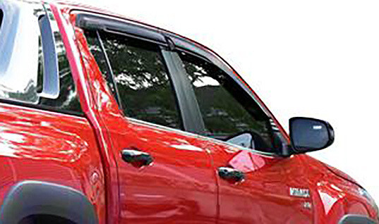 Wind Deflector Visors 4pc Set - Toyota Hilux Double Cab