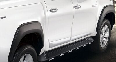 Max Wheel Arch Extensions - Toyota Hilux 2016+: Black textured finish