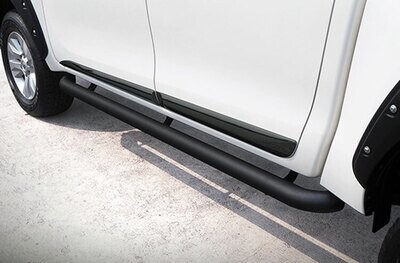 Max Rock Rails / Side Bars in Black - Toyota Hilux Double Cab