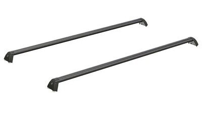 Mountain Top Roll Cross Bars in Black - Toyota Hilux