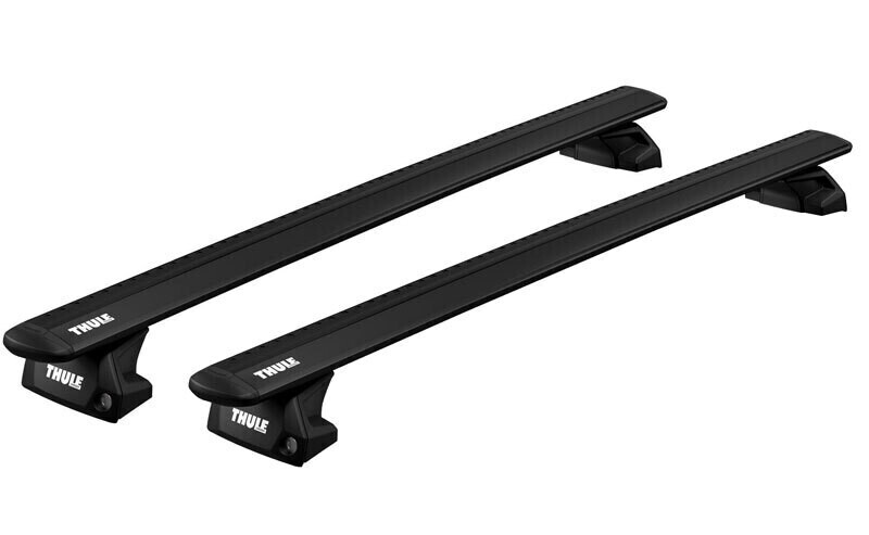 Thule WingBar Evo Black Roof Bars - VW Amarok 4-dr Double Cab with Fixed Points