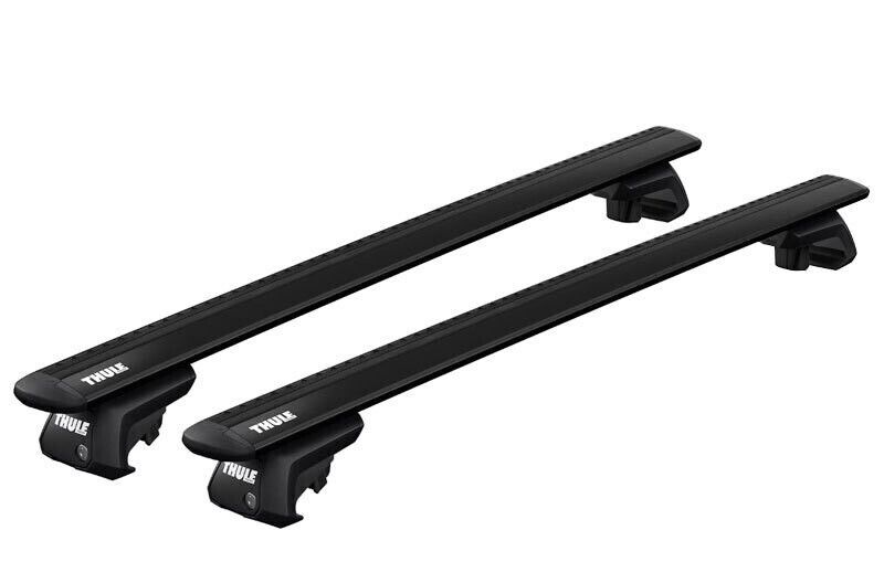 Thule WingBar Evo Black Roof Bars - Isuzu D-Max 2012-20 pick up with Roof Rails