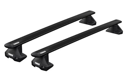Thule WingBar Evo Black Roof Bars - Nissan Navara Double Cab (D40) 05-15 pick up without Roof Rails