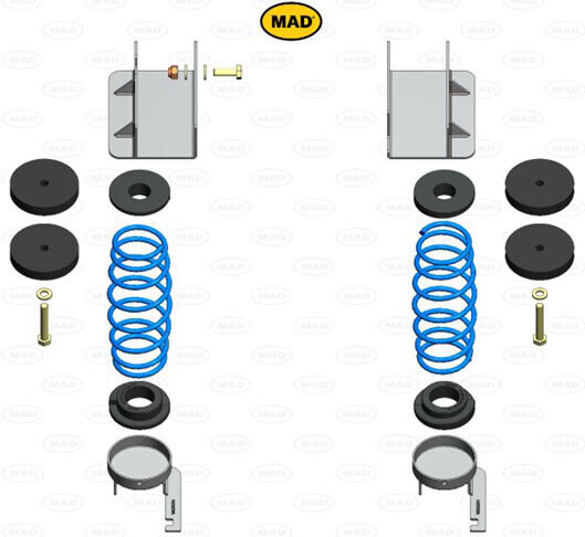 MAD Suspension Rear Auxiliary Coil Springs Ford Ranger P703