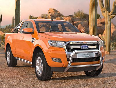 Antec EU-Front A-Bar 76 mm with Pipe - Ford Ranger 2016+/2019+