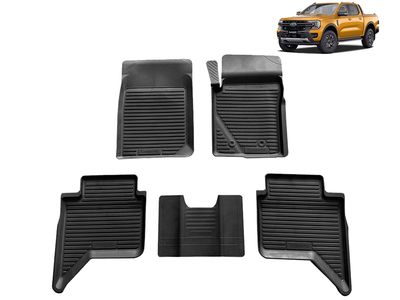 EVA Rubber Floor Mats 5pc Set - Ford Ranger 23+ Double Cab