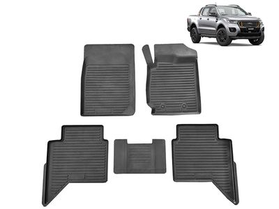 EVA Rubber Floor Mats 5pc Set - Ford Ranger T6 2012-2022 Double Cab