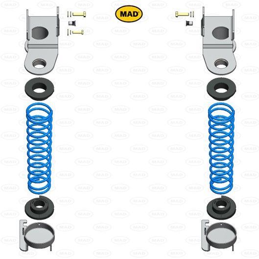 MAD Suspension Rear Auxiliary Coil Springs FORD Ranger TKE