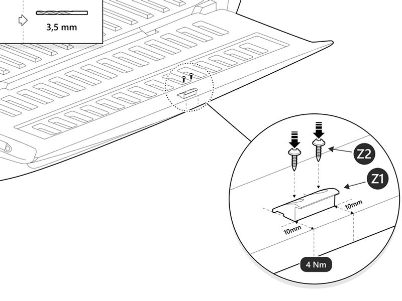 Mountain Top Roll Spare Part: Lock Catch for Tailgate