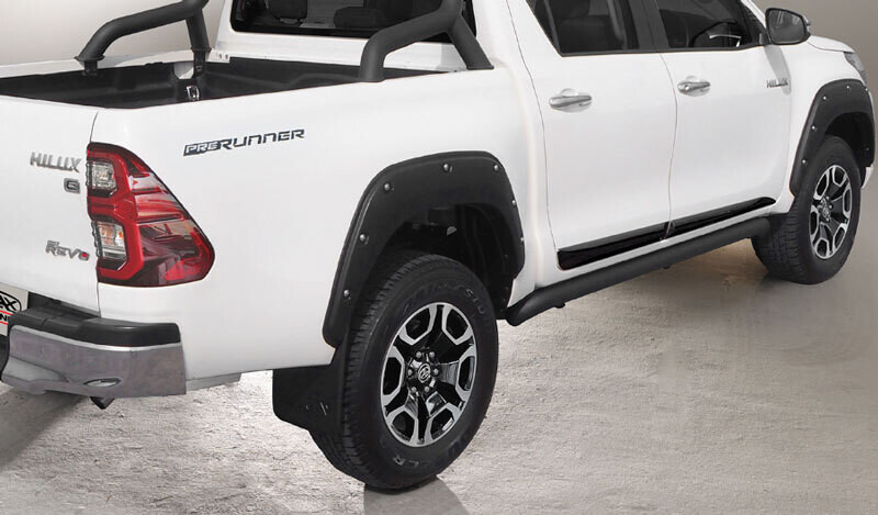 Max Rock Rails / Side Bars in Black - Toyota Hilux Double Cab