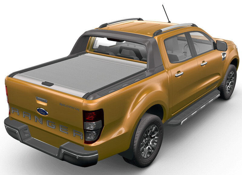 Mountain Top Roll Silver Ford Ranger Wildtrak Double Cab