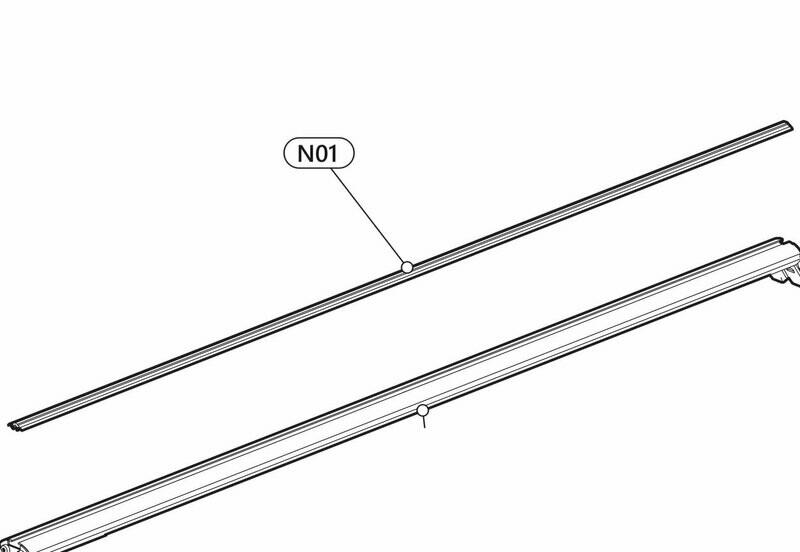 Mountain Top Roll Spare Part: Cargo Carrier Top Rubber (2 pcs) N01