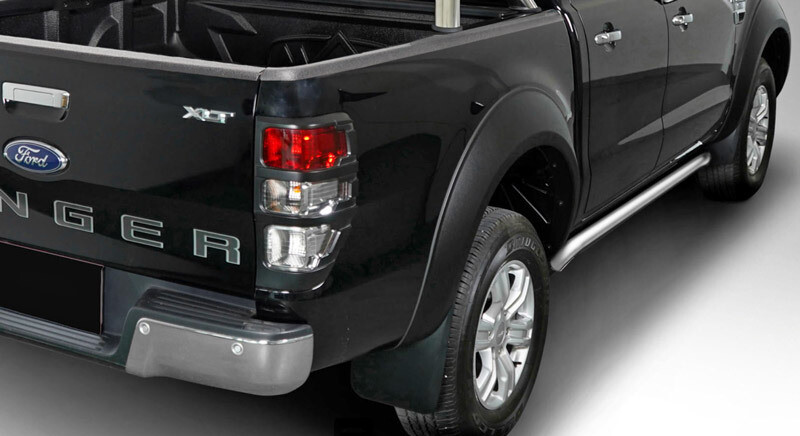 Max Rock Rails / Side Bars in Polished Steel- Ford Ranger