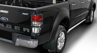 Max Rock Rails / Side Bars in Polished Steel- Ford Ranger