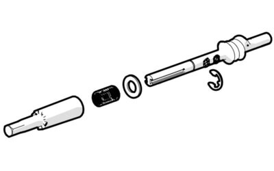 Mountain Top Roll Spare Part: Worm shaft with integrated safety lock M03e