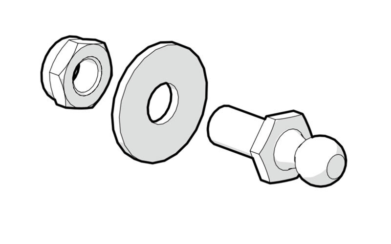 Mountain Top Style Spare Part: MT2 ball stud (1 pc) P06c