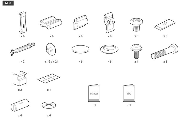 Mountain Top Roll Spare Part: Fitting Kit M08
