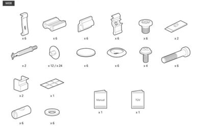 Mountain Top Roll Spare Part: Fitting Kit M08