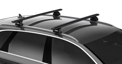 Thule WingBar Evo Black Roof Bars - Isuzu D-Max 21 pick up with Flush Rails