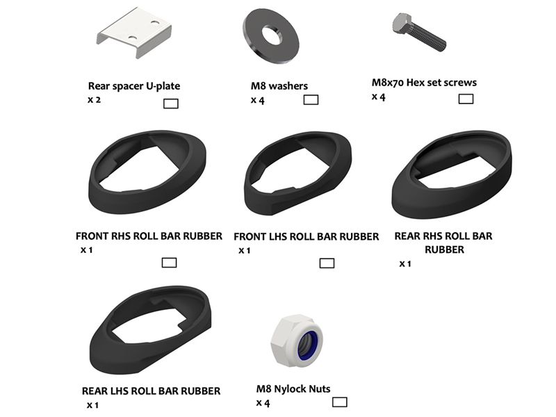 Securi-Lid M/E OE Sports Bar Adapter Kit VW Amarok 2023+