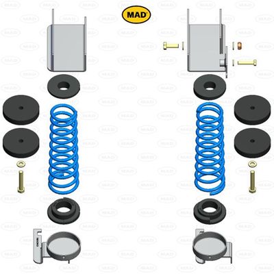 MAD Suspension Auxiliary Coil Springs VOLKSWAGEN Amarok T1A. T1B
