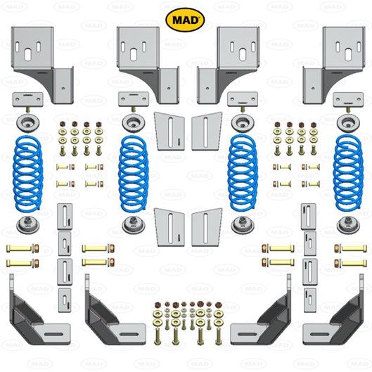 MAD Suspension Auxiliary Coil Springs VAUXHALL Movano + AL-KO AMC-F2