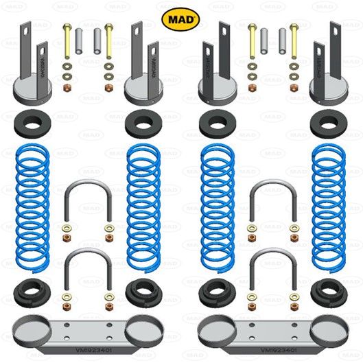 MAD Suspension Auxiliary Coil Springs VOLKSWAGEN Amarok 2H