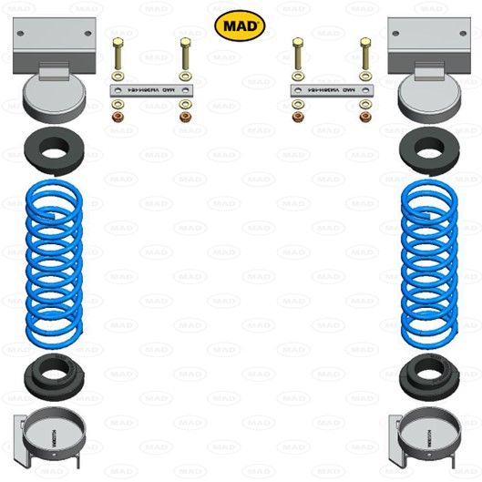 MAD Suspension Auxiliary Coil Springs TOYOTA Hi-Lux VII (N1.N2.N3)