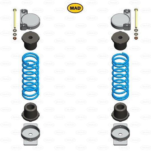 MAD Suspension Auxiliary Coil Springs TOYOTA Hi-Lux VIII (N1)