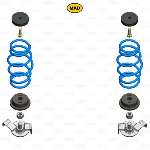 MAD Suspension Auxiliary Coil Springs PEUGEOT 306 7B. N3. N5