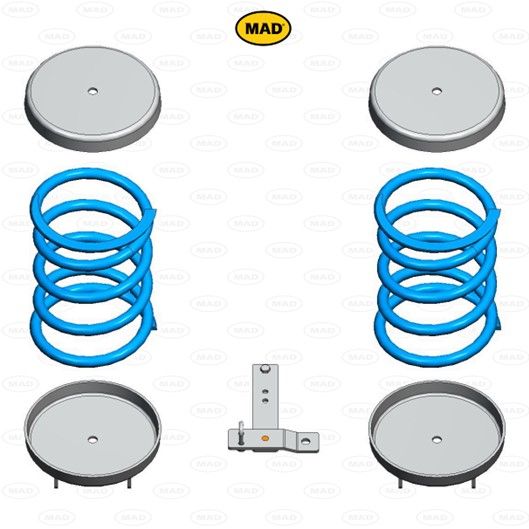 MAD Suspension Auxiliary Coil Springs PEUGEOT Boxer 230. 230L