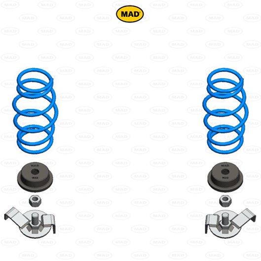 MAD Suspension Auxiliary Coil Springs PEUGEOT 205 II (20A/D)