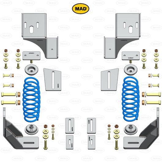 MAD Suspension Auxiliary Coil Springs PEUGEOT Boxer + AL-KO AMC-F1