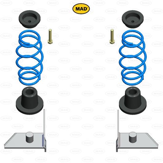 MAD Suspension Auxiliary Coil Springs PEUGEOT Partner 5. G. M59. F5