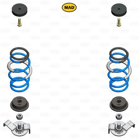 MAD Suspension Auxiliary Coil Springs PEUGEOT 306 7E. N3. N5