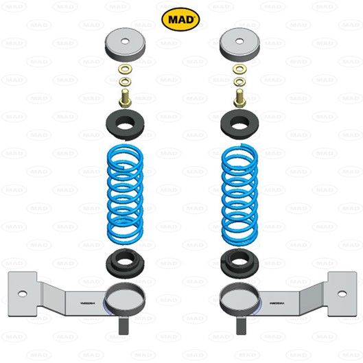 MAD Suspension Auxiliary Coil Springs PEUGEOT Boxer Y. 250. 290