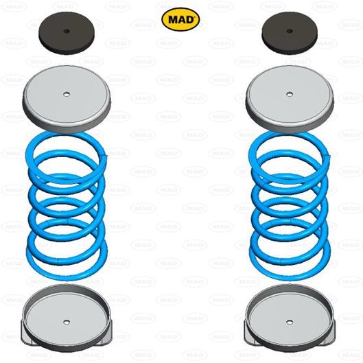 MAD Suspension Auxiliary Coil Springs PEUGEOT Boxer Y. 250. 290