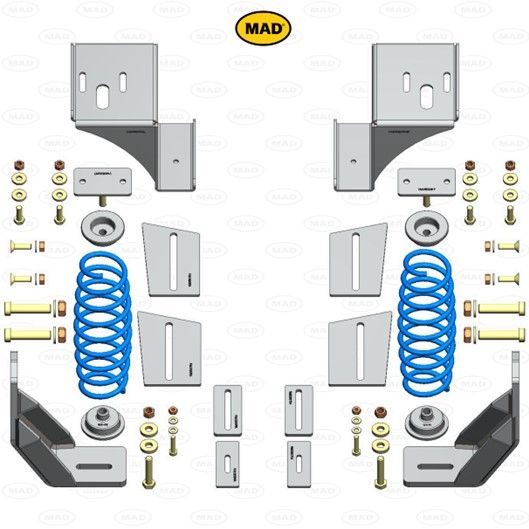 MAD Suspension Auxiliary Coil Springs PEUGEOT Boxer + AL-KO AMC-F1
