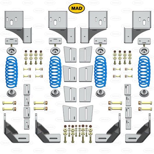 MAD Suspension Auxiliary Coil Springs PEUGEOT Boxer + AL-KO AMC-F2