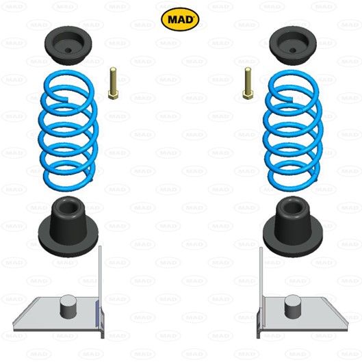 MAD Suspension Auxiliary Coil Springs PEUGEOT Partner 5. G. M59. F5