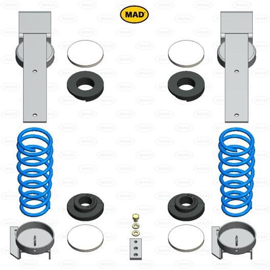 MAD Suspension Auxiliary Coil Springs NISSAN Navara / NP 300 D40