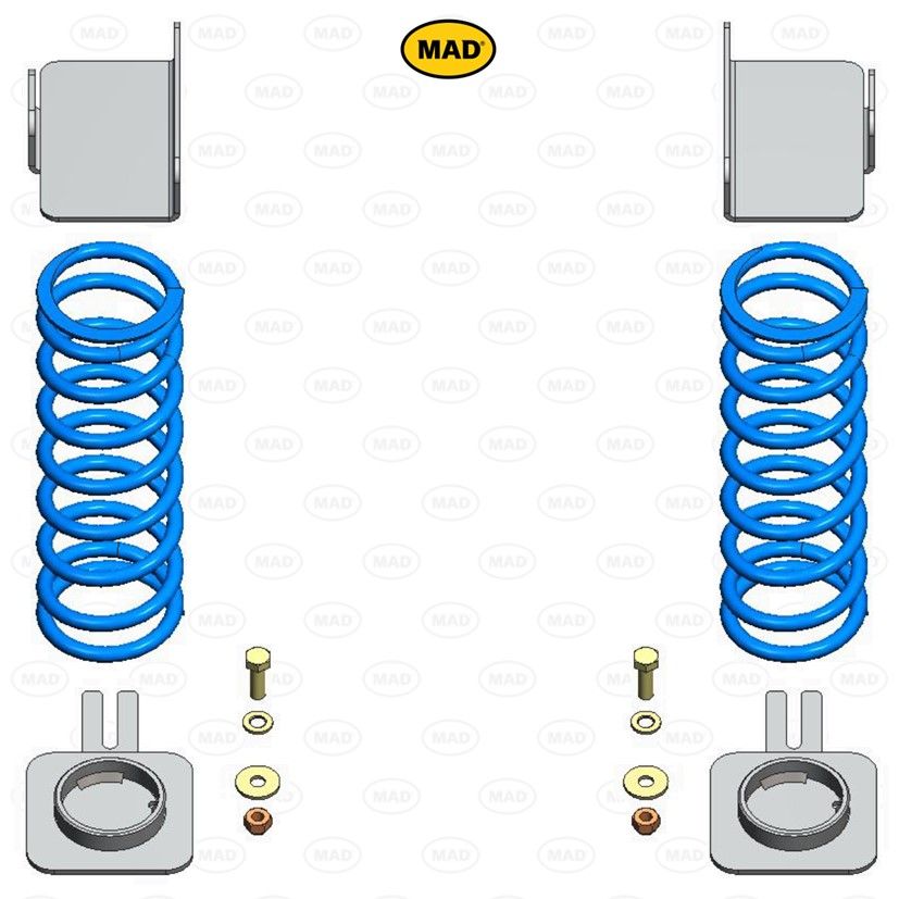 MAD Suspension Auxiliary Coil Springs MERCEDES-BENZ Sprinter 907. 3.5-4.5t