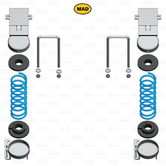 MAD Suspension Auxiliary Coil Springs MITSUBISHI L200 KJ. KK. KL